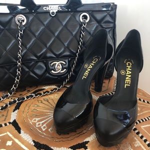 *SOLD* Chanel patent d'orsay captoe heels